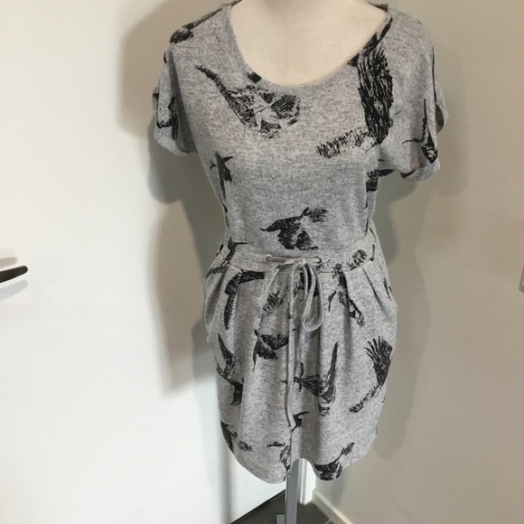 Caroline Morgan Dresses & Skirts - Caroline Morgan Sz S Au Grey Possible Bird Pattern AUC